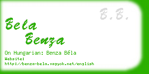 bela benza business card