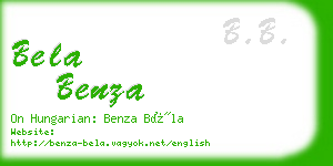 bela benza business card